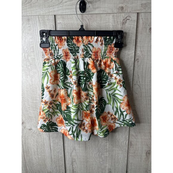 Girls 2-Piece Green Off-Shoulder Top & Floral Shorts Set Size 11-12Y Summer - Picture 5 of 10